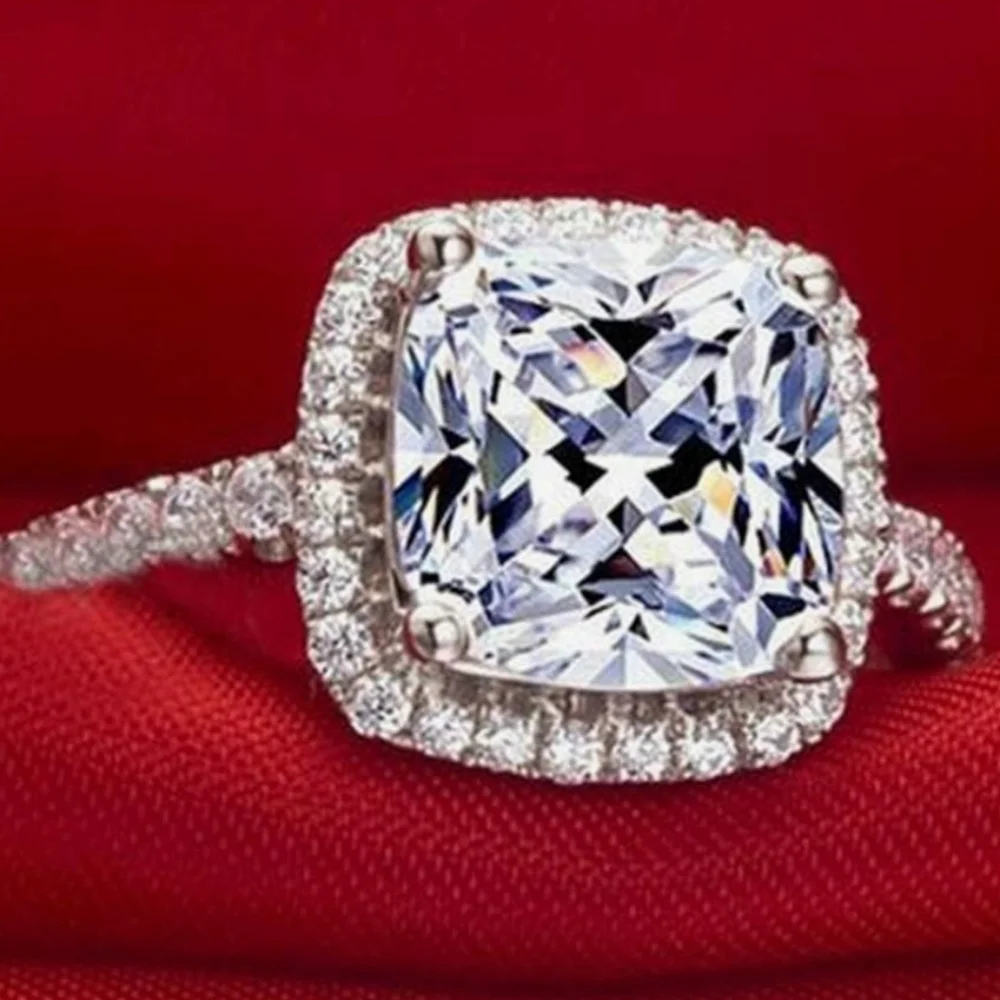 4 Carat Platinum & AAAAA CZ Engagement Ring NWT - Picture 1 of 4